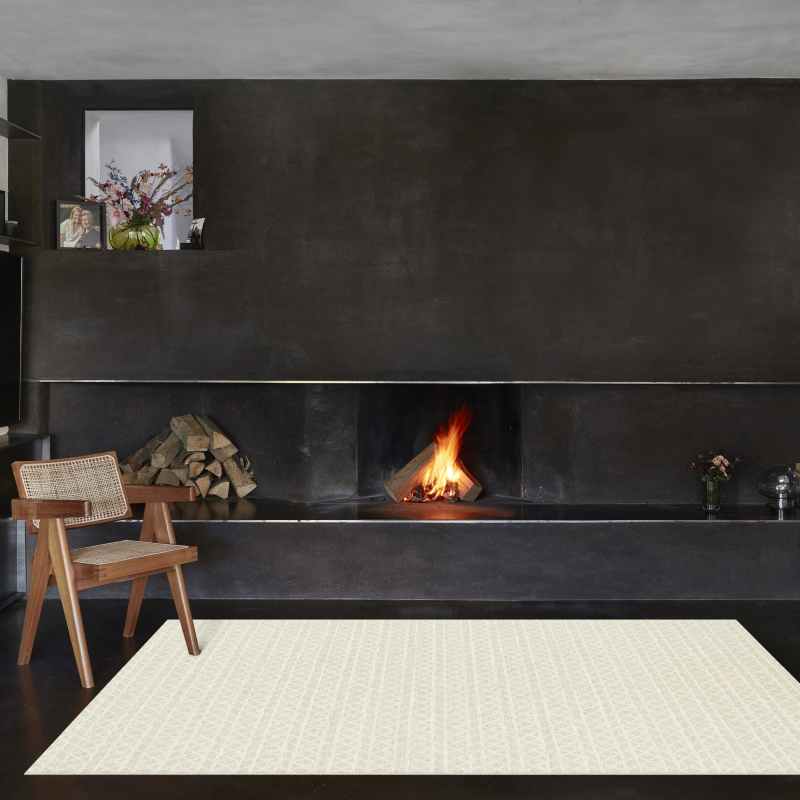 High Line Geometric Wool Rugs 99103 2007 in Light Gold