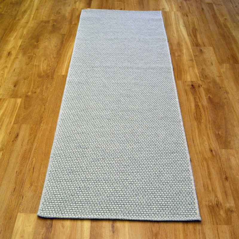 High Line Flatweave Hallway Runners 99215 6001 in White