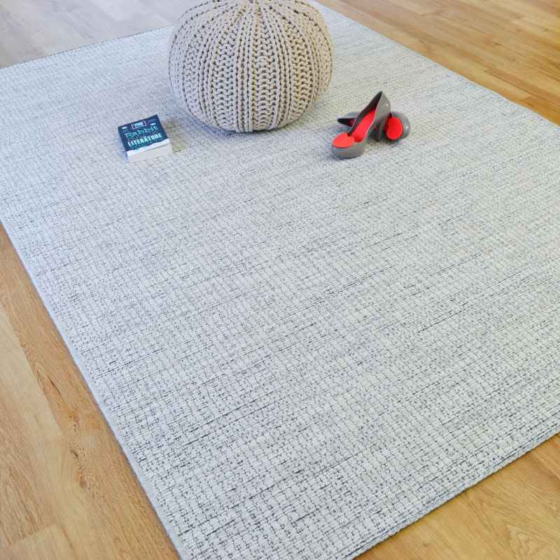 High Line Modern Wool Rugs 99633 6006 in Chalk White