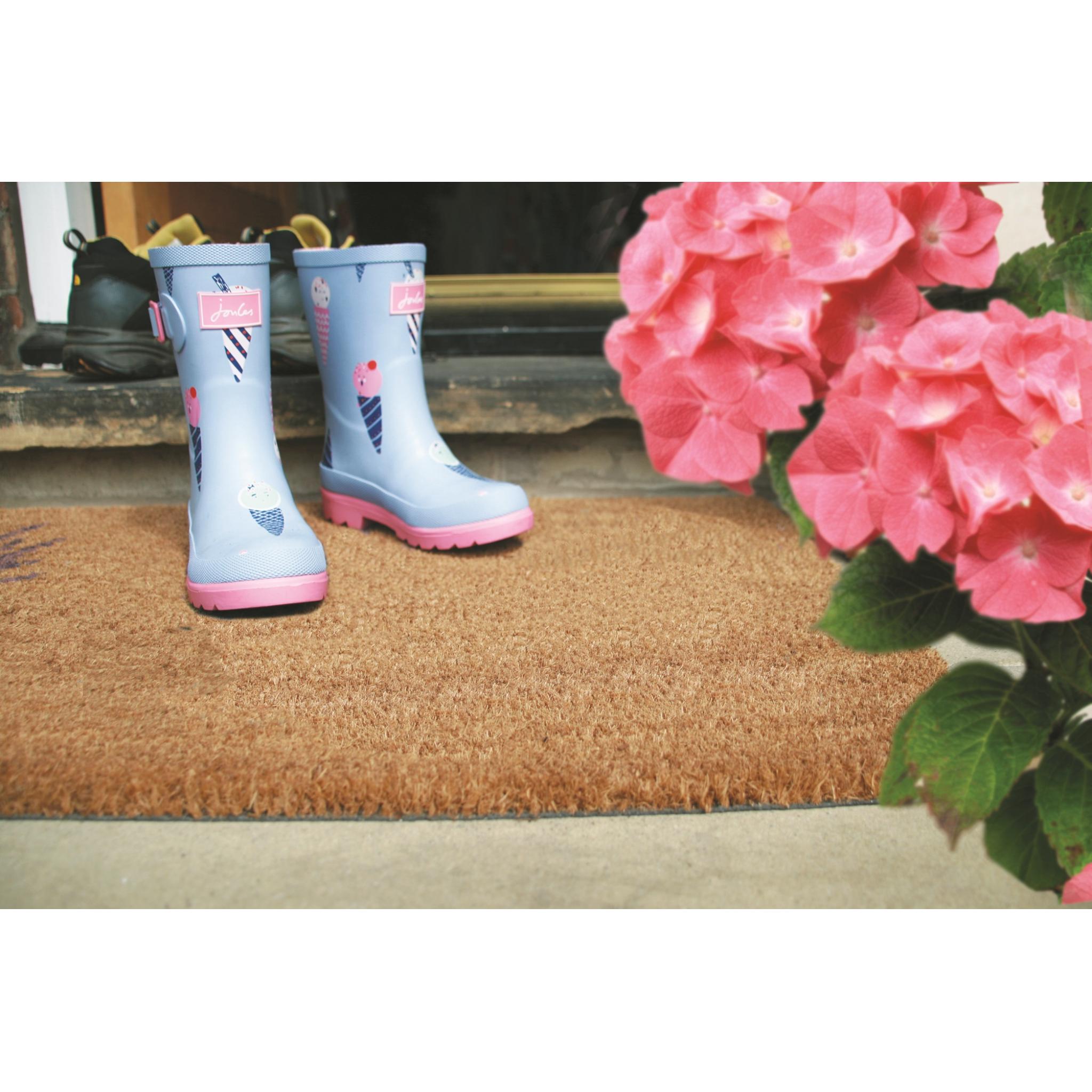 My Mat Plain Coir Natural Beige Doormat 45x75 cm (1'5"x2'5")