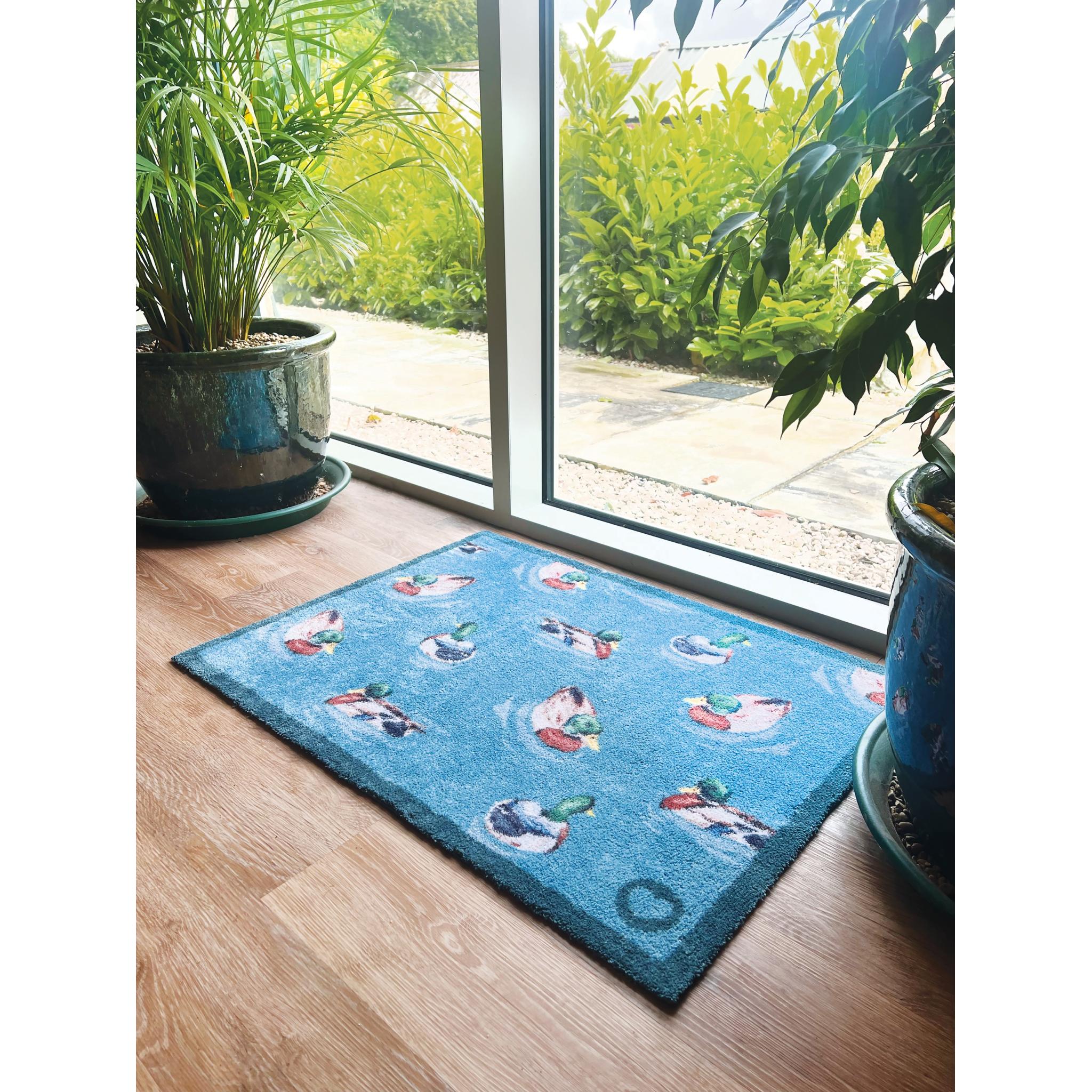 Hug Rug Swimming Ducks Entryway Washable Doormat or Hall Runner 65x85 cm (2'1"x2'9")