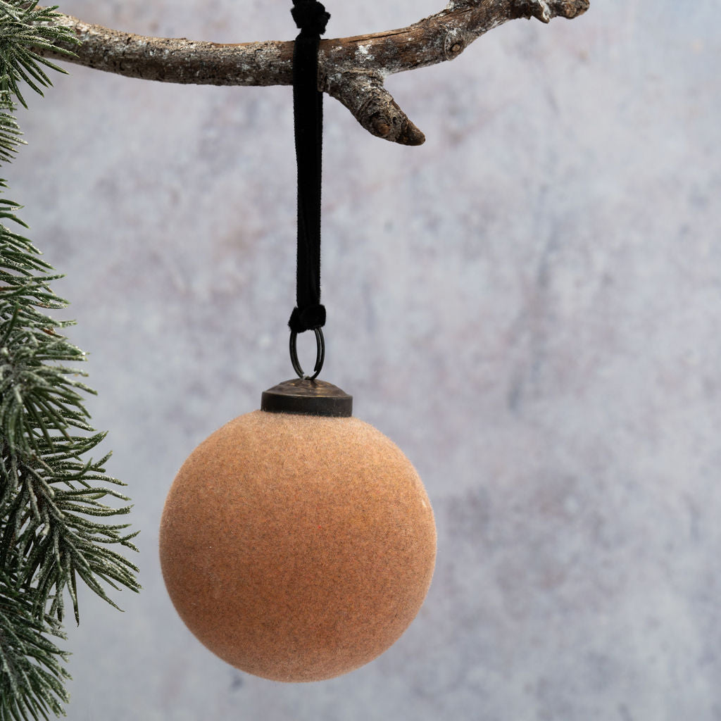 3" Nude Velvet Bauble
