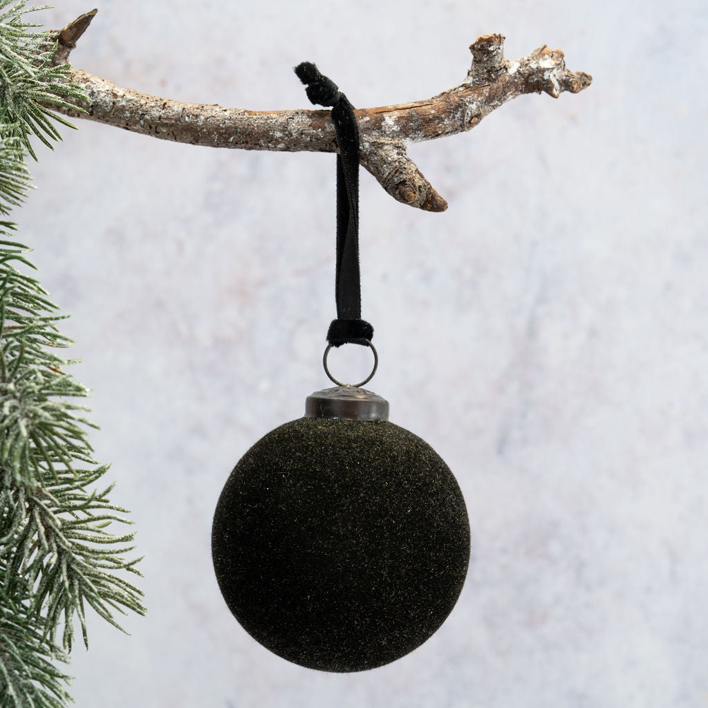 3" Ink Velvet Bauble