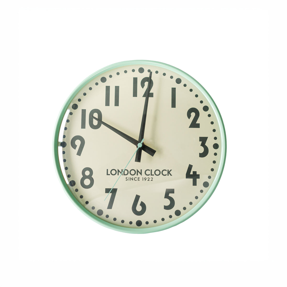 London Clock Company Mint Green Round Wall Clock