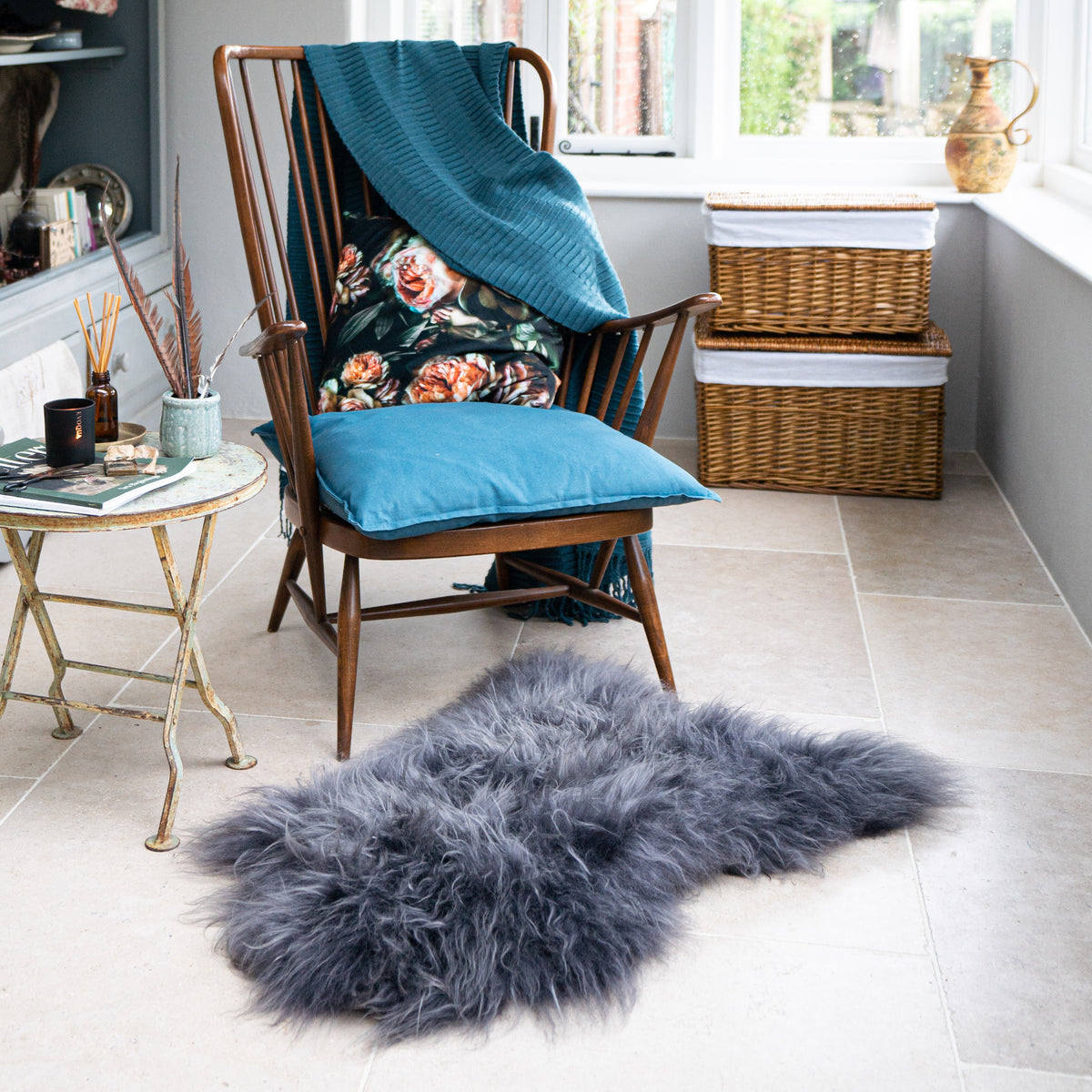 Icelandic Sheepskin Rug Steel Grey (Single) Small