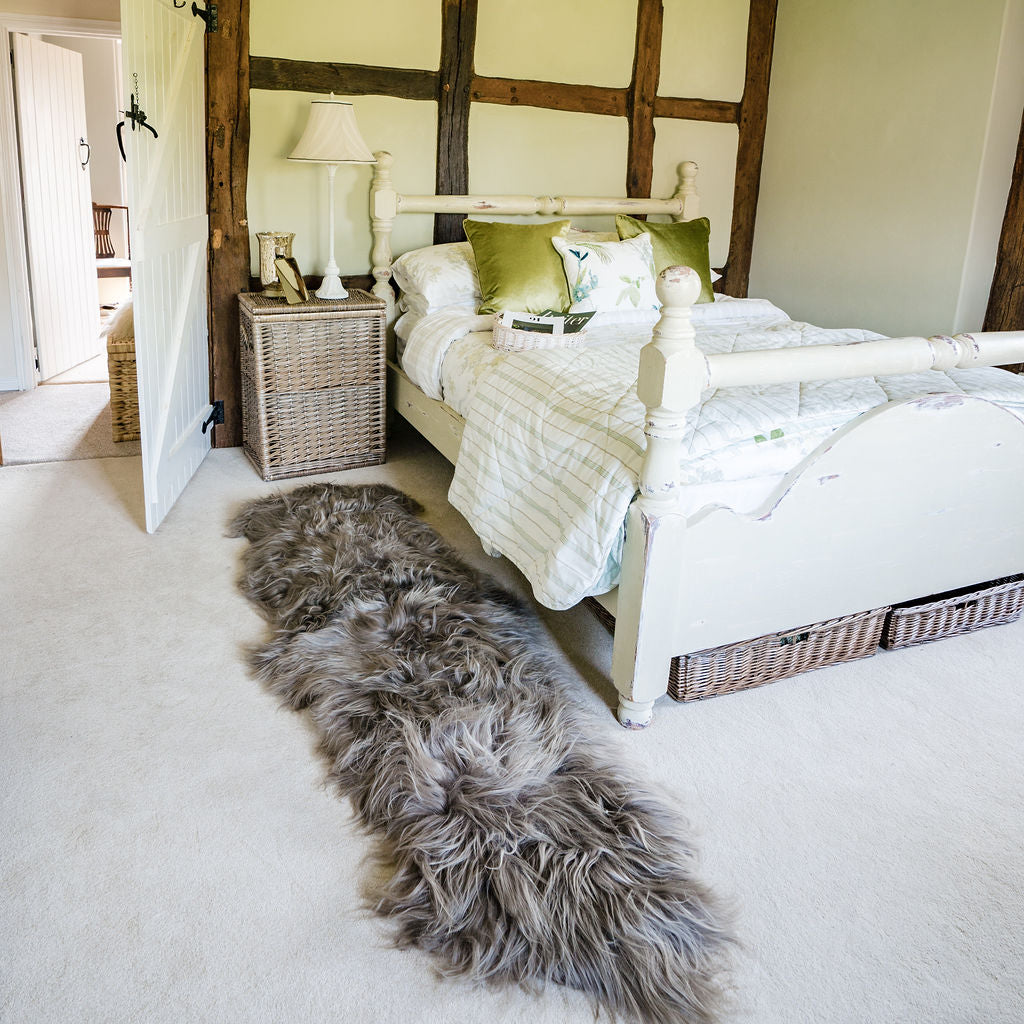 Icelandic Sheepskin Rug Taupe Runner (Double) XL