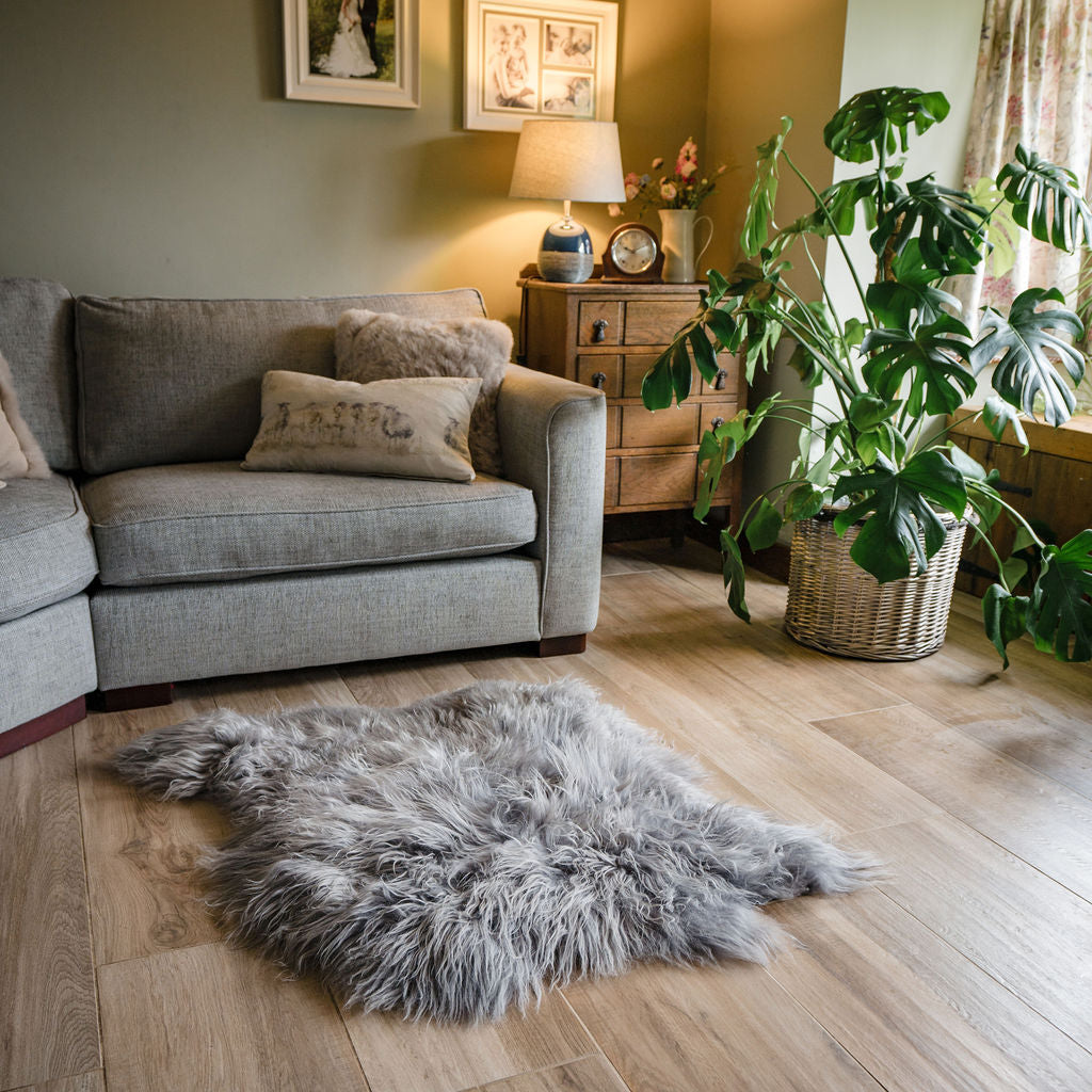 Icelandic Sheepskin Rug Grey (Double)