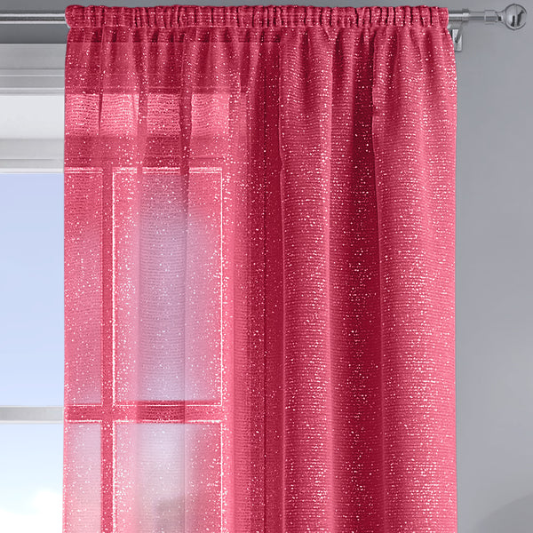 Velosso Alessandria Sparkle Red Slot Top Voile Panel