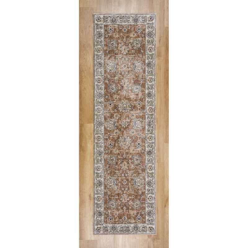 Alhambra Traditional 6992A Runner Rugs in Rose Pink Beige