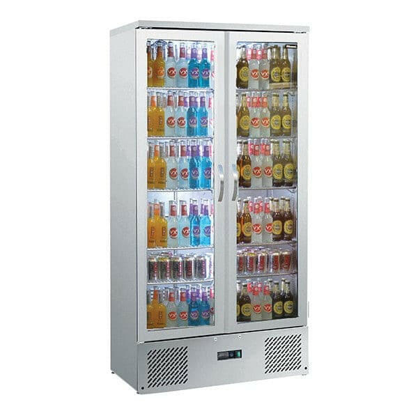 Blizzard Upright Double Door Bottle Cooler Fridge BAR20SS 492 Bottles