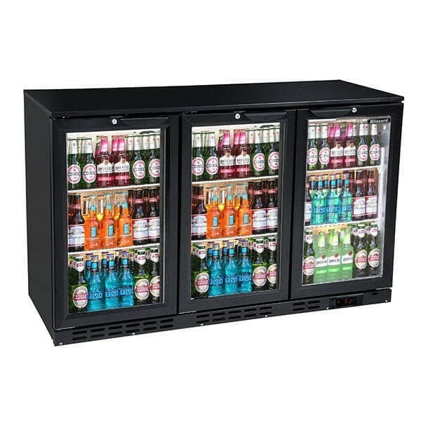 Blizzard BAR3 Bottle Cooler 3 Hinge Doors 338 Bottles