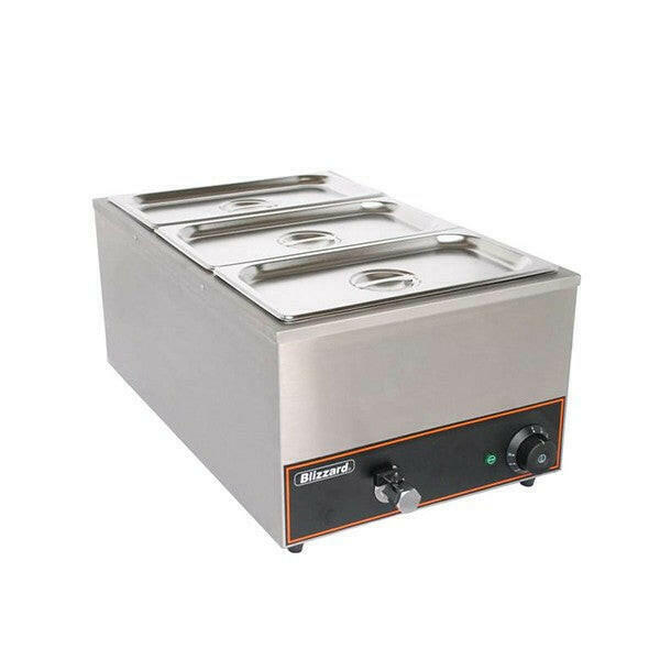 Blizzard BBM1 Bain Marie With Containers 3 x 1/3GN