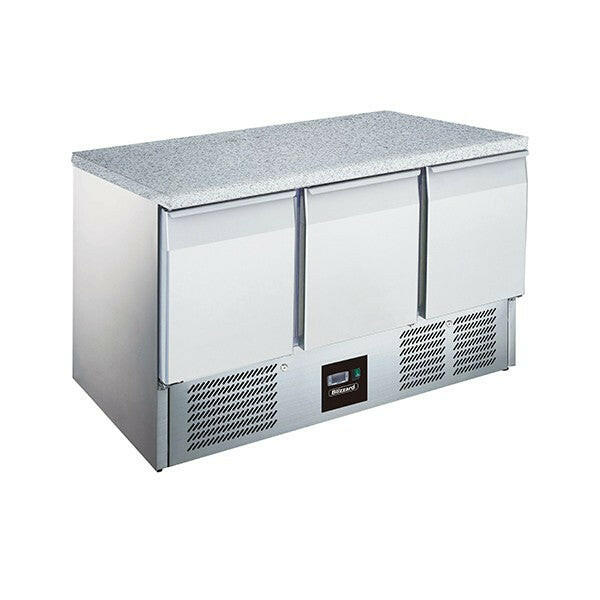 Blizzard BCC3-GR-TOP Granite 3 Door Compact Counter Fridge 368 Litres