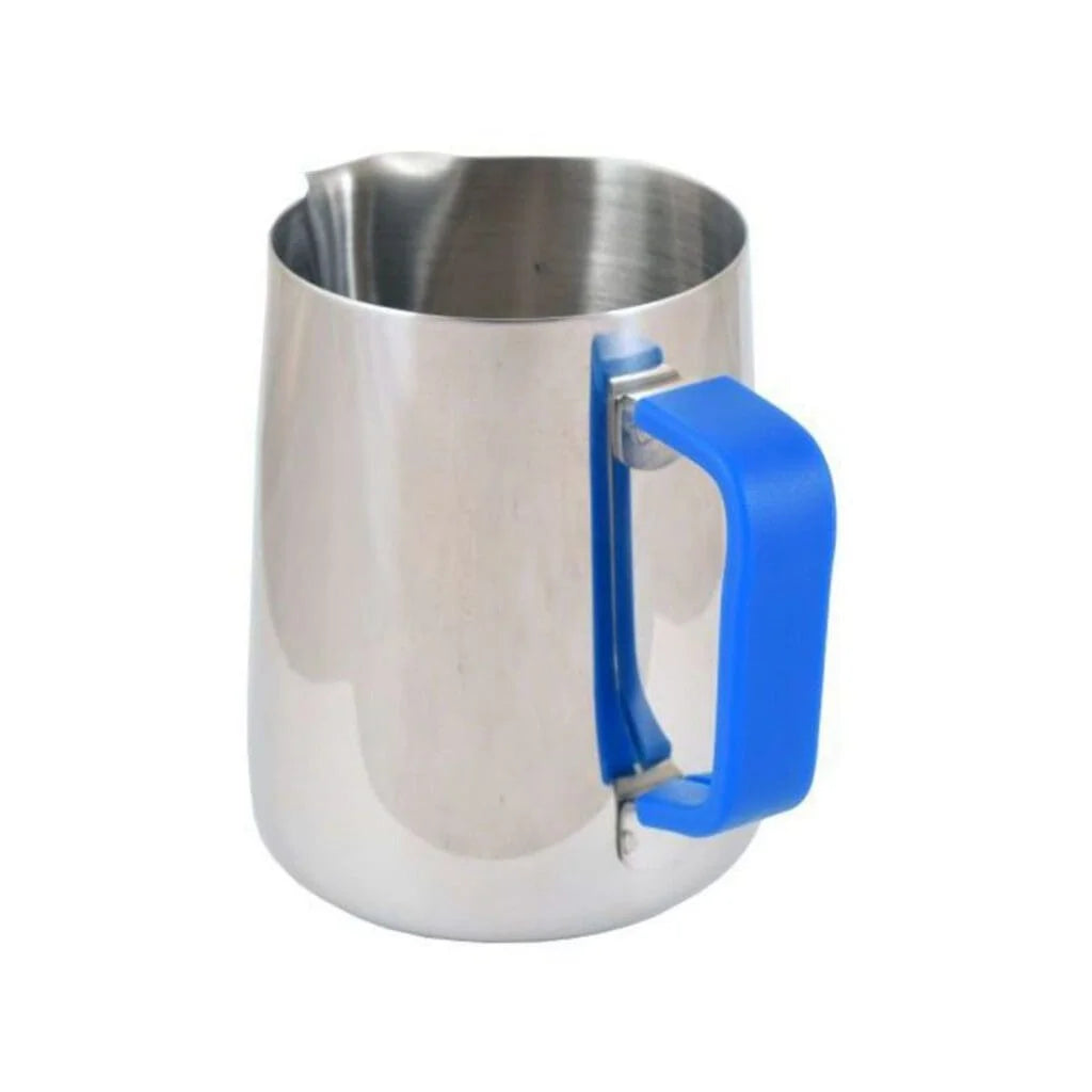 Rhinowares Blue Silicone Grip Handle 1000ml Milk Pitchers
