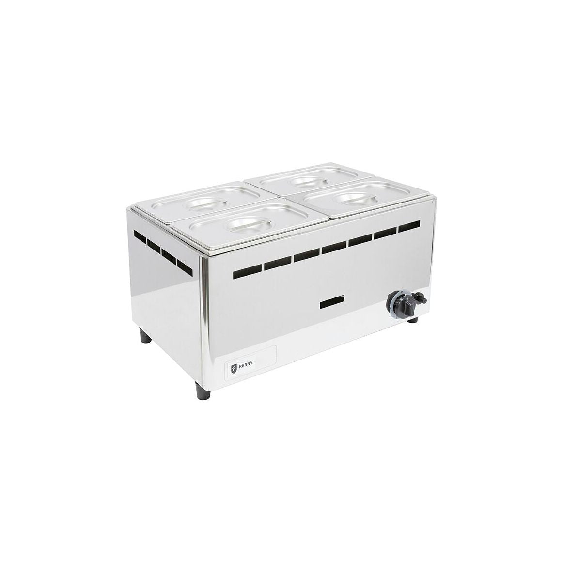 Parry BMF1/1G LPG Gas Countertop Wet Bain Marie 4 x 1/4GN