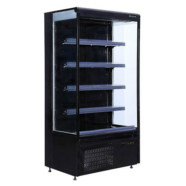 Blizzard BTD70BK Black 4 Tier Slim Merchandiser 240L