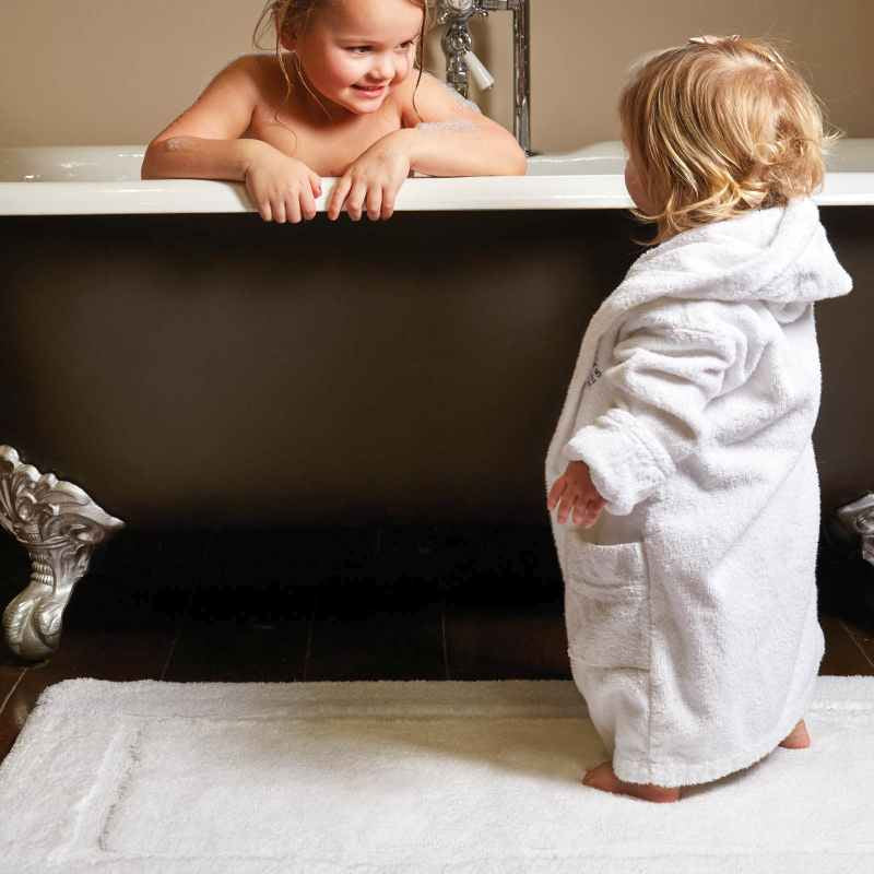 Hug Rug Bamboo Border mats in White