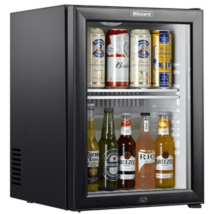 Blizzard BMB40G Glass Door Mini Fridge Bottle Cooler Black 24 Bottles