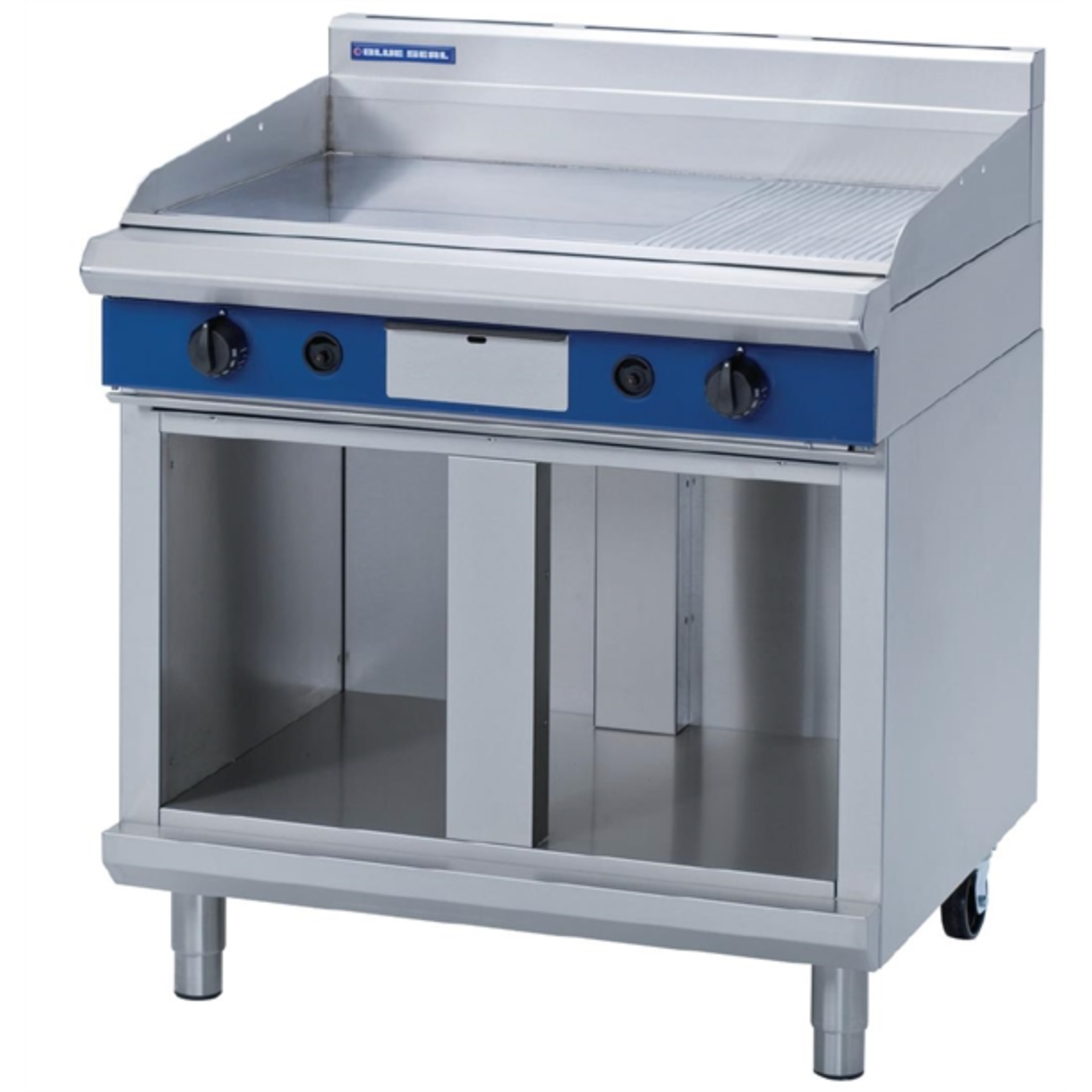 Blue Seal Evolution GP516-CB Gas 1/3 Ribbed Griddle Cabinet Base