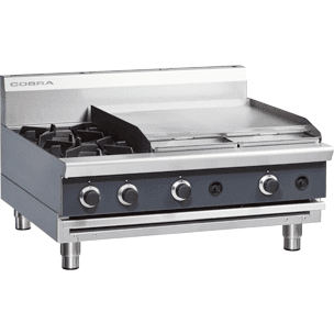 Blue Seal Cobra C9B-B Bench Model 2 Burner Gas Cooktop & Griddle Plate