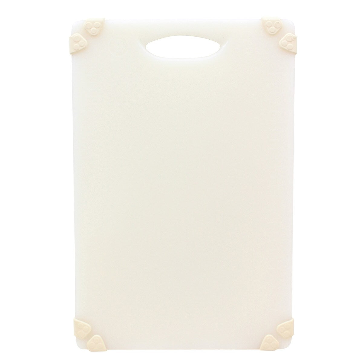 Tablecraft White 18 x 12" Grippy™ Polypropylene Cutting Board