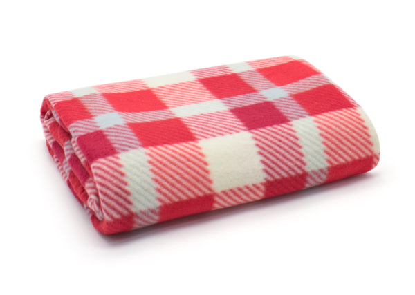 Velosso Check Polar Fleece Blanket Red