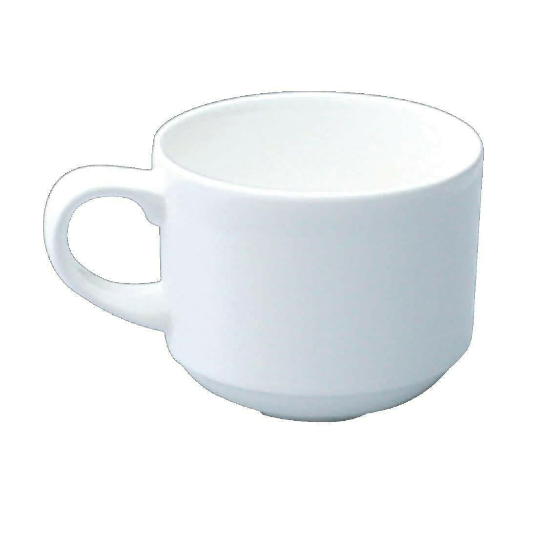 Churchill Alchemy White Stacking Coffee Cups 9cl Case Size 24