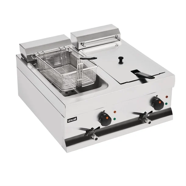 Lincat Silverlink 600 DF66 Twin Tank & Basket Countertop Electric Fryer 18 Litres