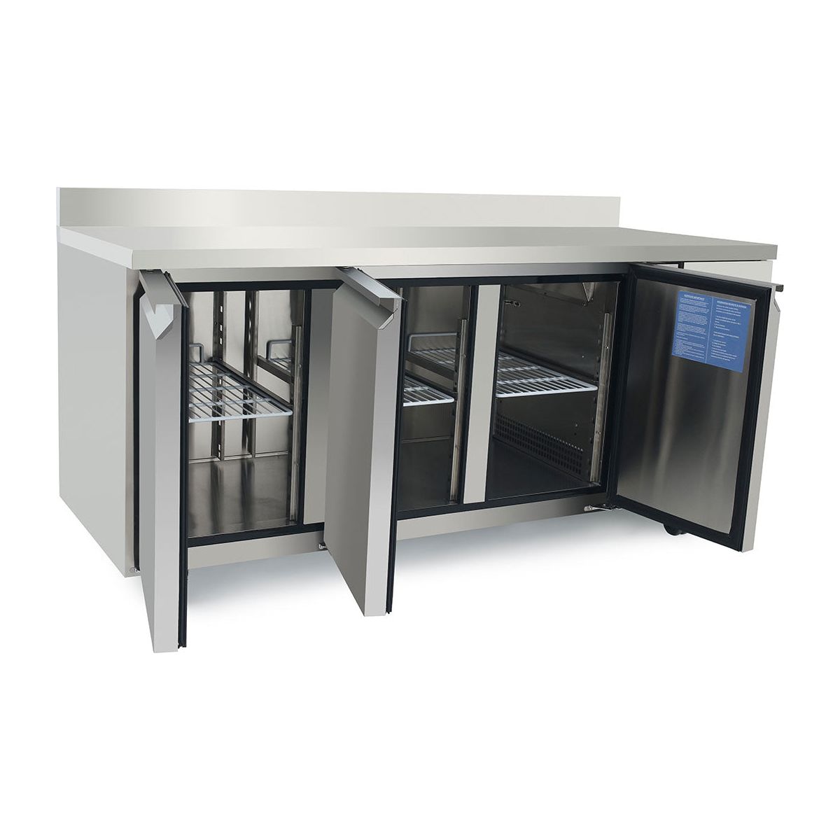 Atosa EPF3472HDSB Three Door Splash Back Counter Freezer 420 Litres