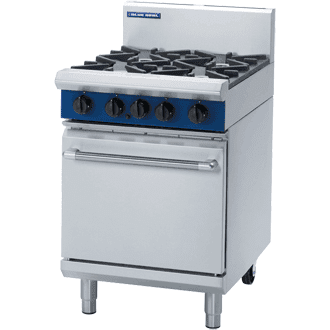 Blue Seal Evolution Series G504D Gas Four Burner Static Oven Range 28KW