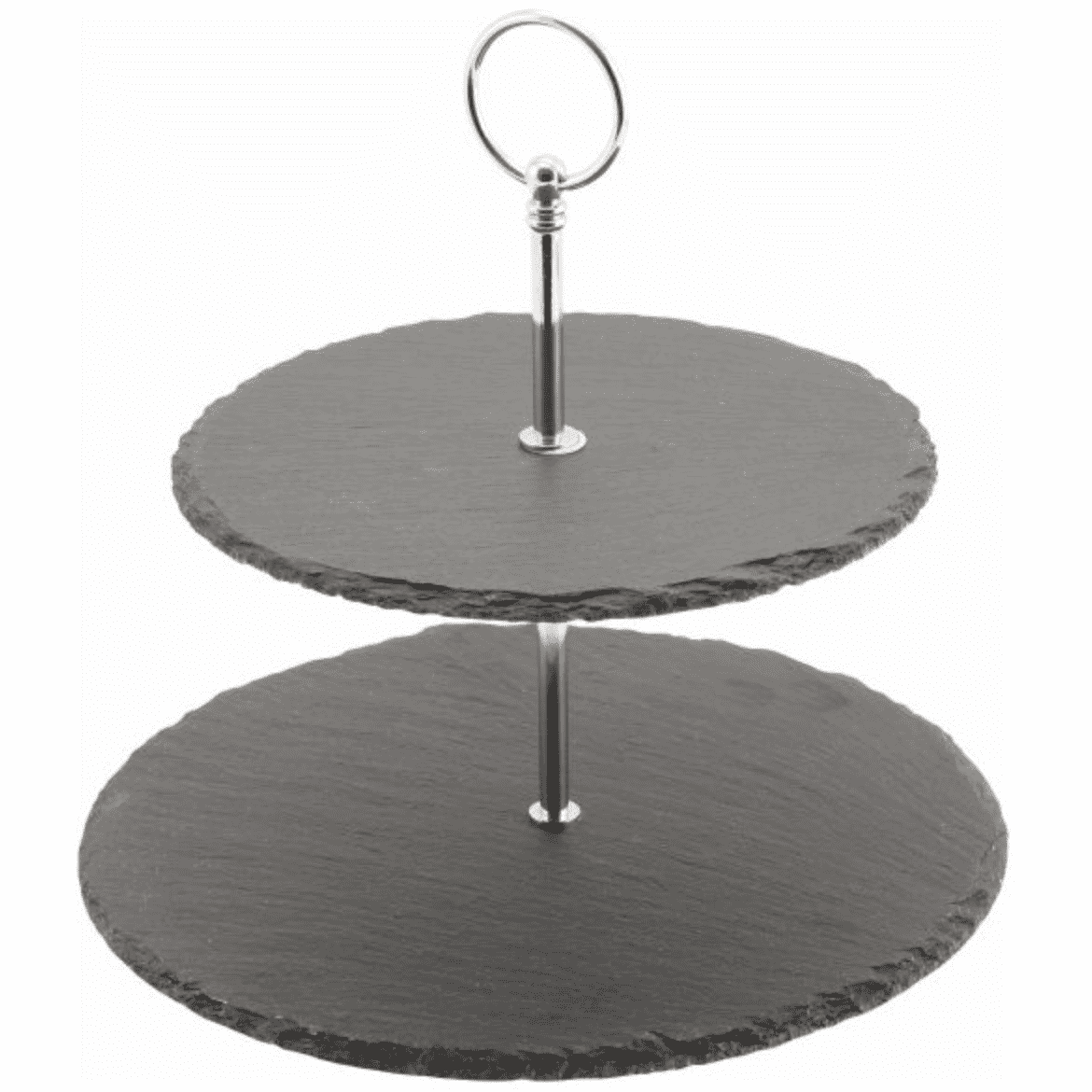 Genware Slate 2 Tier Cake Stand