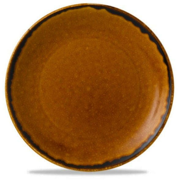 Dudson Harvest Brown Coupe Plate 16.5cm Case Size 12
