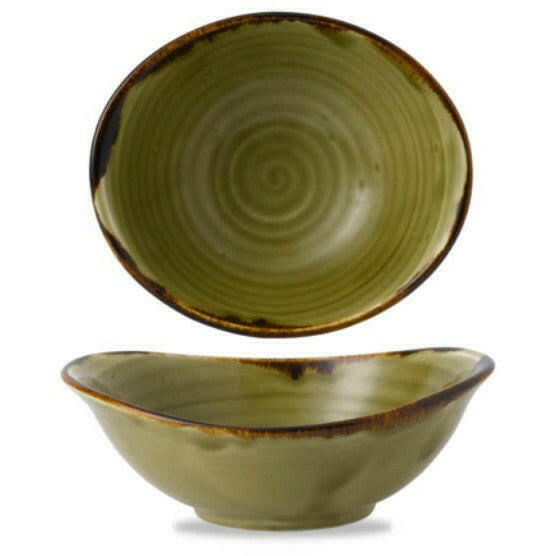 Dudson Harvest Green Deep Bowl 17.4cm x 14.7cm Case Size 6