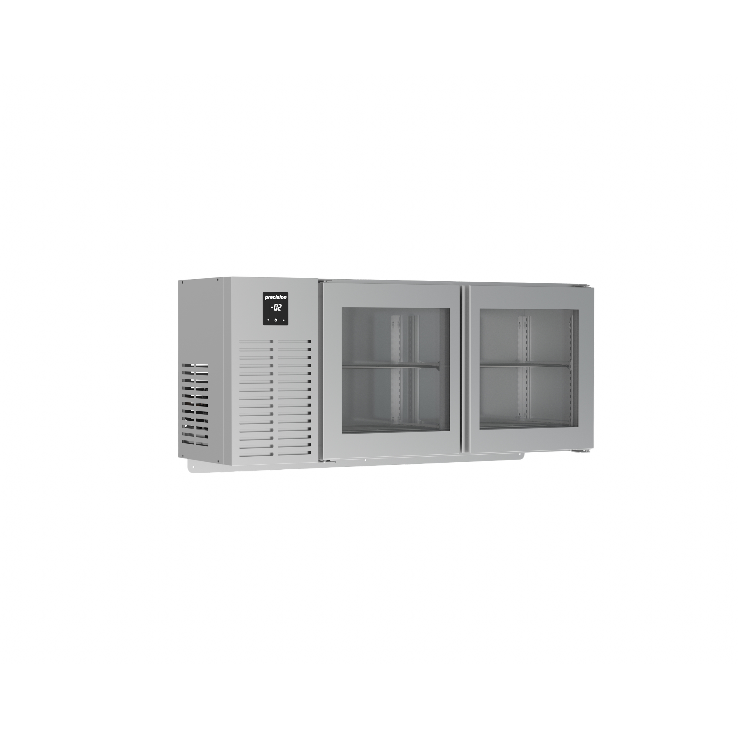 Precision HWU 211-UGG Stainless Steel Two Door Wall Mounted Refrigeration 135 Litres