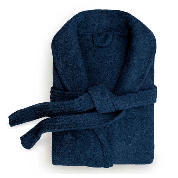 Velosso Hampshire Navy Cotton Bath Robe
