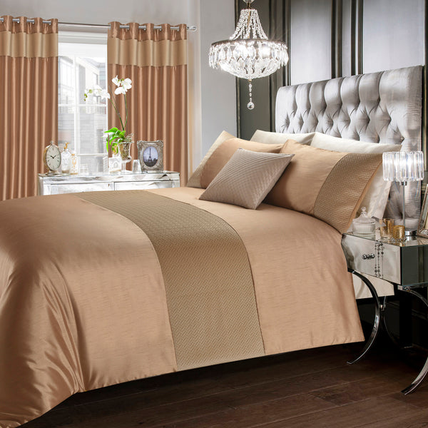 Intimates Hartley Geometric Velvet Latte Duvet Cover & Pillowcase Set