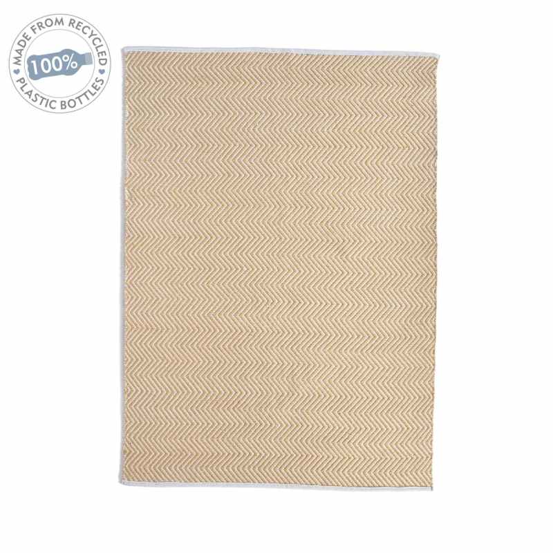 Hug Rug Reversible Woven Herringbone Rugs in Gold