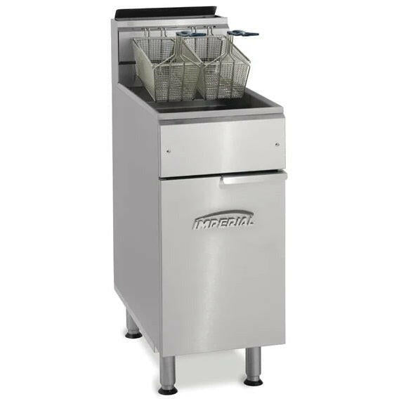 Imperial CIFS-40-OP Single Tank Twin Basket Gas Fryer 22 Litres