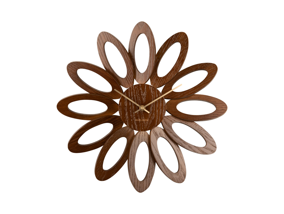 Karlsson Wall Clock Fiore - Dark Wood