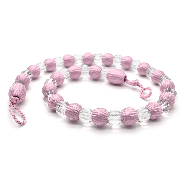 Velosso Luxury Krystal Beaded Baby Pink Tieback