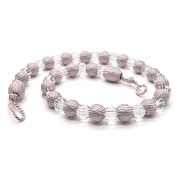 Velosso Krystal Blush Pink Beaded Curtain Tieback