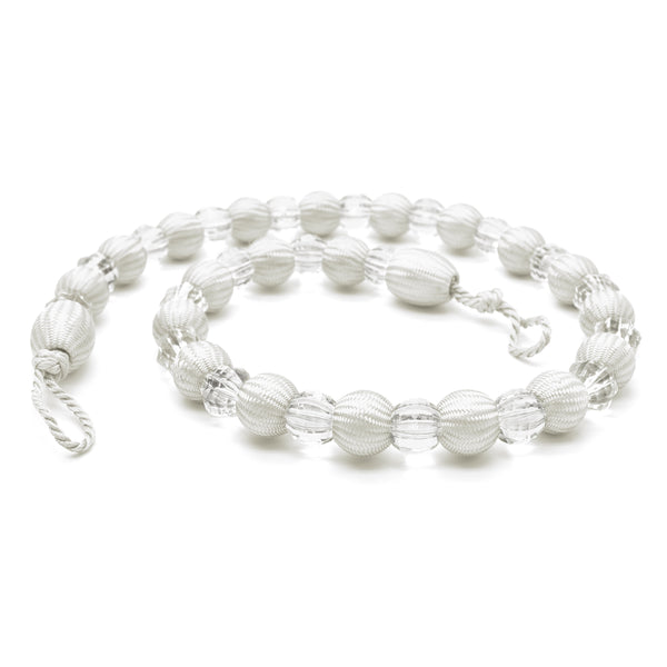 Velosso Krystal Cream Beaded Curtain Tieback