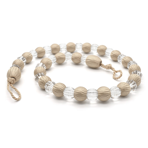 Velosso Krystal Latte Beaded Curtain Tieback