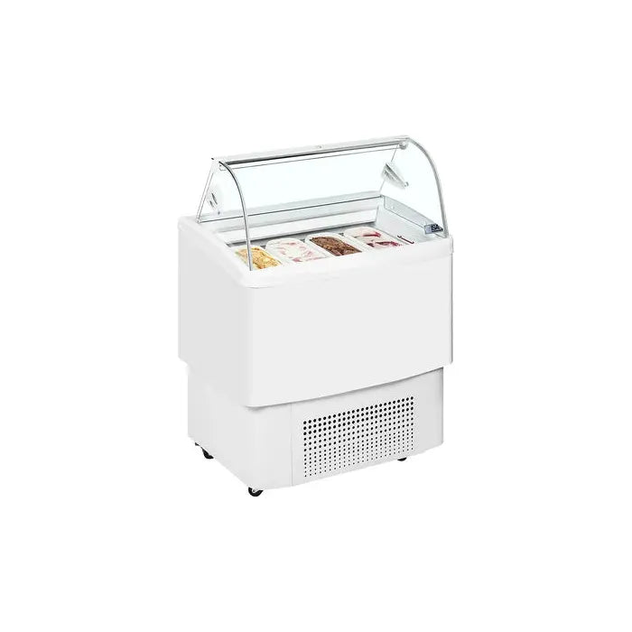 ISA Fiji 4 Ventilated Scoop Ice Cream Display 4x5 Litre Napoli Pans