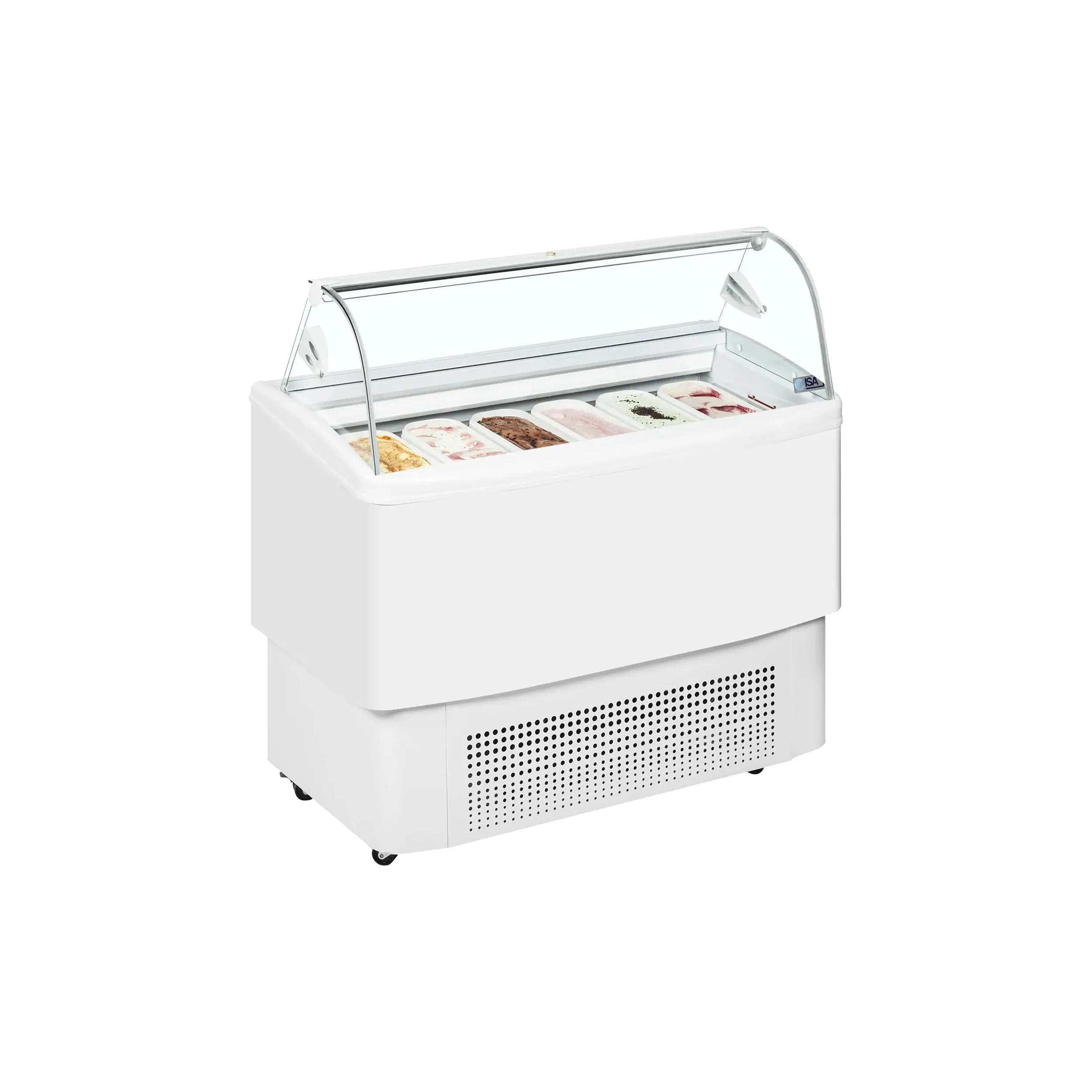 ISA Fiji 6 Ventilated Scoop Ice Cream Display 6x5 Litre Napoli Pans