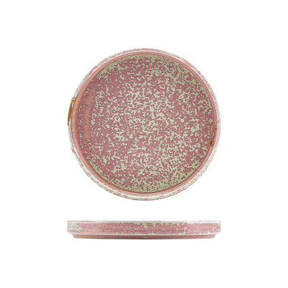 Genware Terra Porcelain Rose Low Presentation Plate 18cm Case Size 6