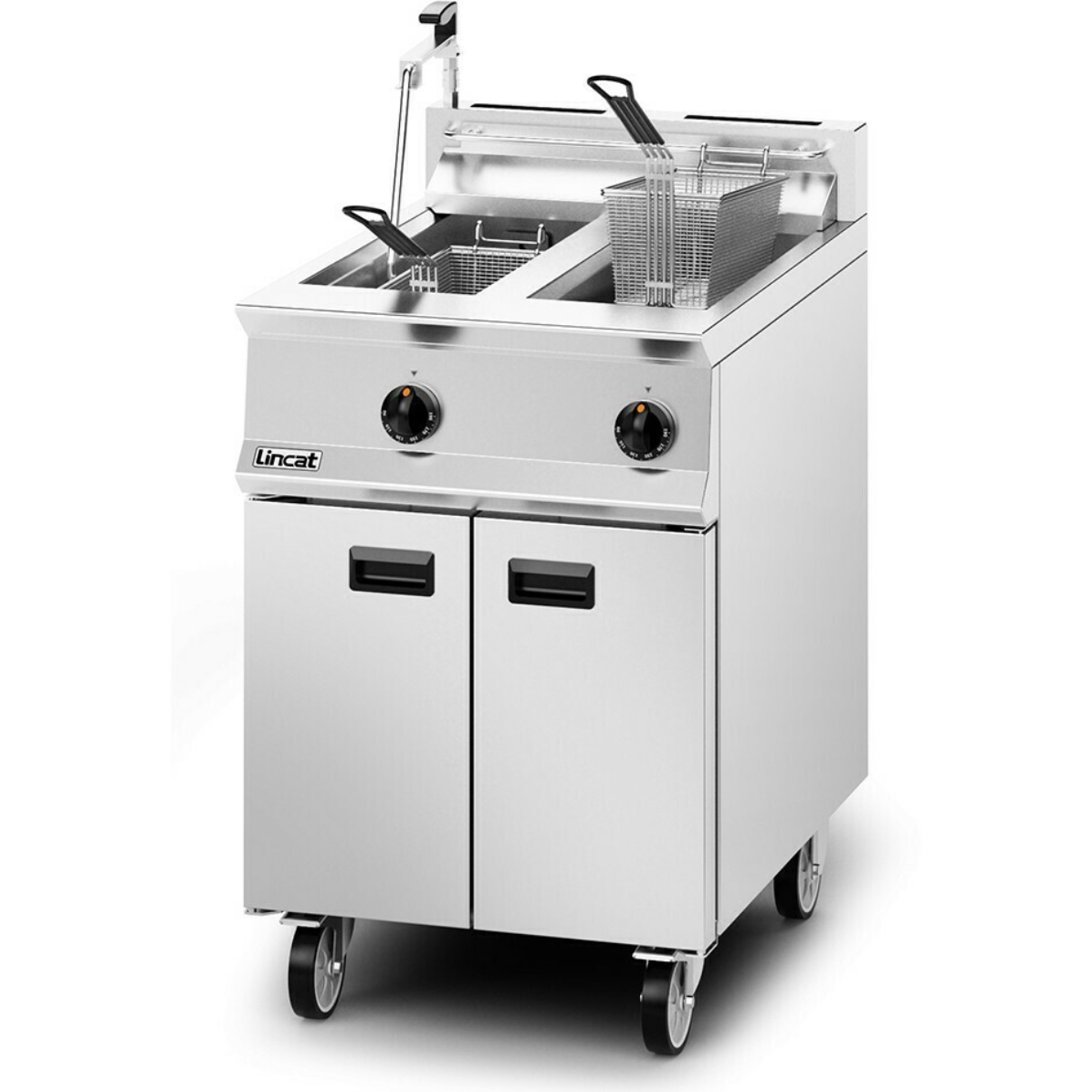Lincat OG8111/OP/N Opus 800 Twin Tank & Basket Nat Gas Filtration Fryer 28L