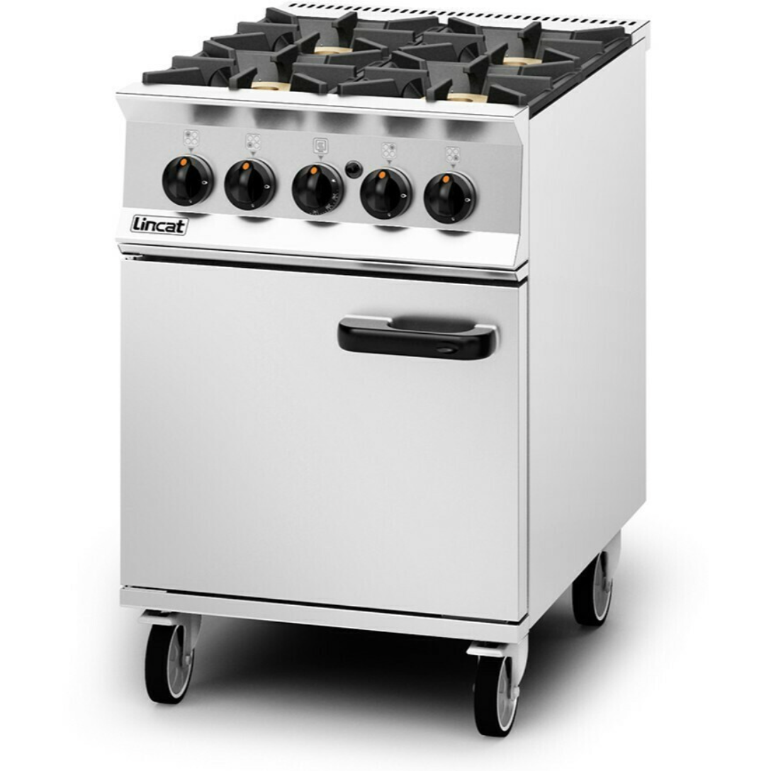 Lincat OG8001/N Opus 800 Natural Gas 4 Burner Oven Range 33.6kw