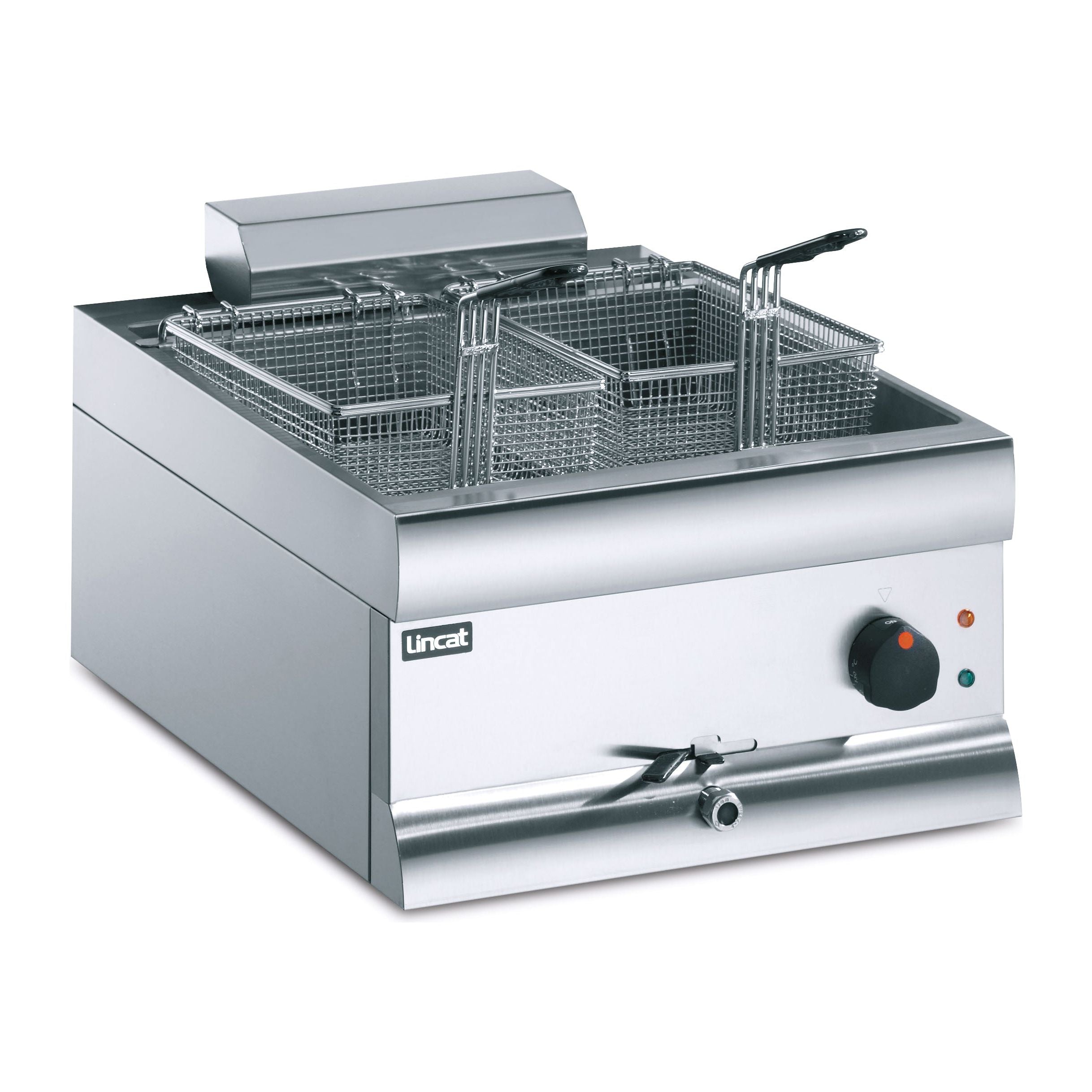 Lincat Silverlink 600 DF46 Electric Countertop Single Tank Twin Basket Fryer 15 Litres 6kw