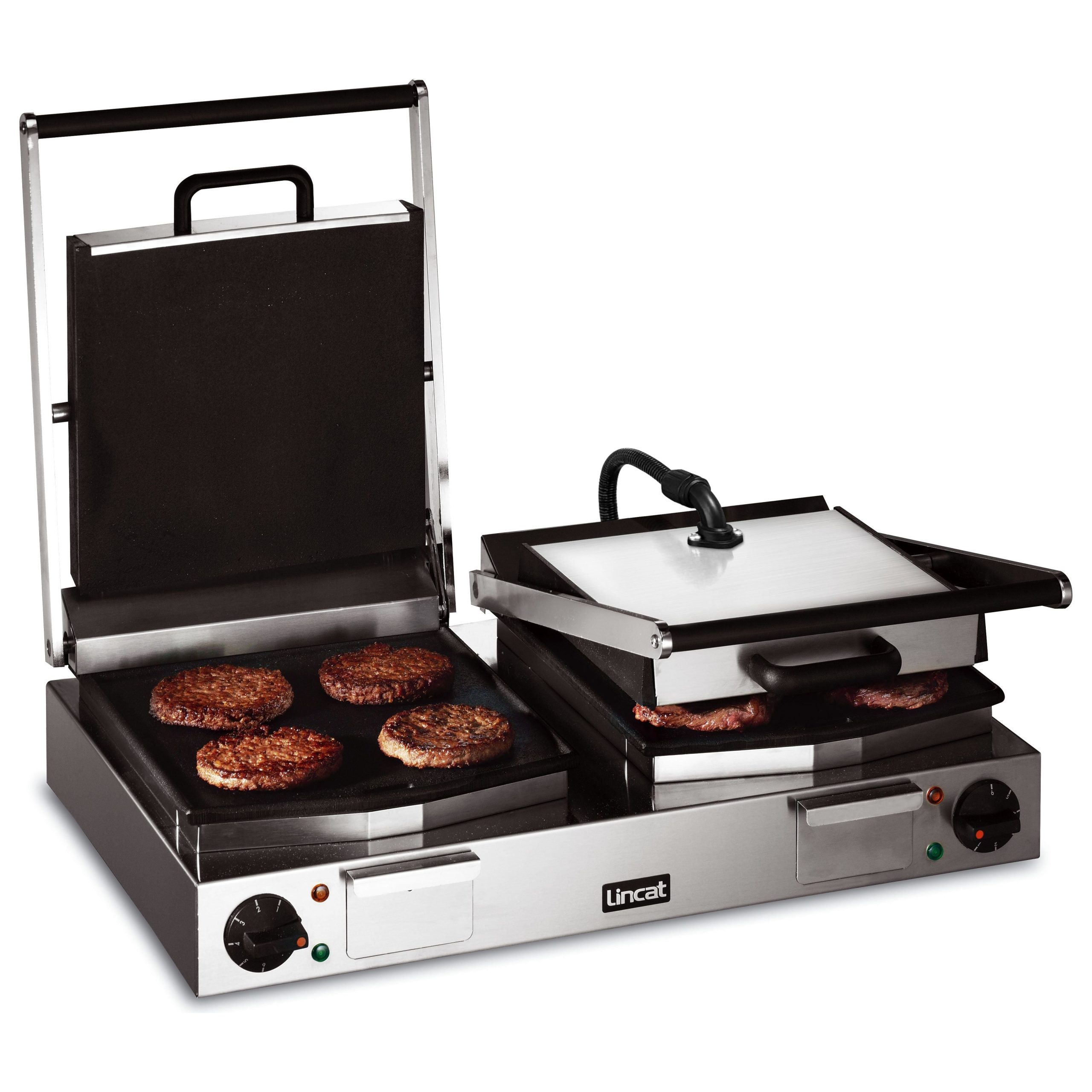 Lincat Lynx 400 LCG2 Countertop Twin Contact Grill Smooth Upper & Lower Plates 4.5kw